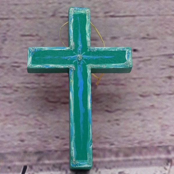 Handbemaltes Kreuz aus Holz